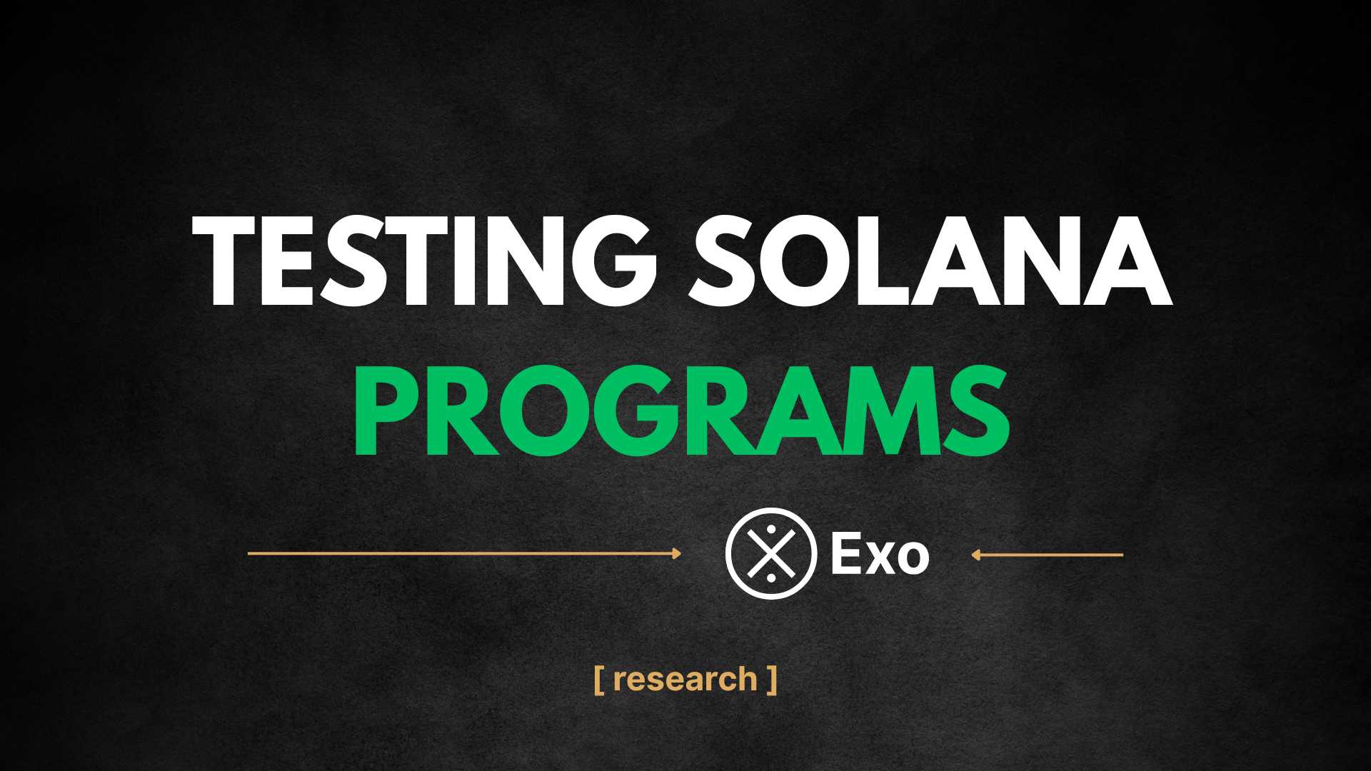 Testing Solana Programs